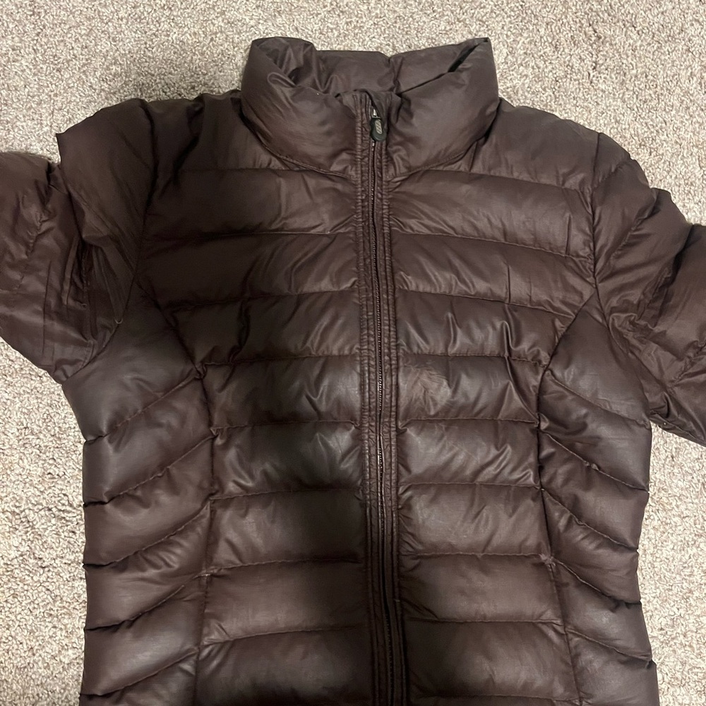 Women's Brown Puffer Jacket - Picture 3 of 9